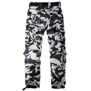 Nouveaux jeans de travail camouflage noir et blanc pour hommes, automne et hiver, coupe droite ample, pantalon à chevilles, vêtements de rue, vente en gros personnalisée - Product Image 2