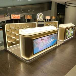 Kiosco de Perfumes de Lujo |   Stand de Exhibición de Fragancias Personalizado para Centros Comerciales |   Mostrador de Venta Minorista con Iluminación LED |   Diseño y Fabricación Llave en Mano de Servicio Integral | - Product Image 1