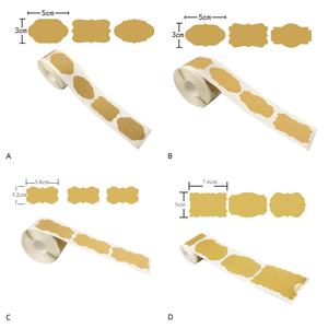 Etiquetas Decorativas de Papel Kraft Marrón Hechas a Mano por Rollo, 600 Etiquetas Adhesivas para Envolver Regalos de Navidad - Product Image 5