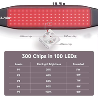 Cinturón de envoltura de terapia de luz roja portátil más vendido Cinturón de adelgazamiento de cuerpo de luz roja para uso diario