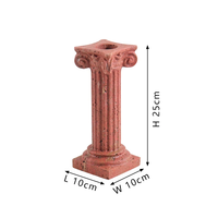 SAIDKOCC 10x10x25cm Beige Antique colonne romaine bougeoir Vintage travertin Style grec pilier chandelier décoration de Table