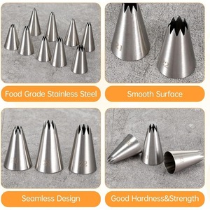 Stainless Steel Piping Tips Set 14-22 Sizes Reusable <b>Cake</b> <b>Decorating</b> <b>Supplies</b> for <b>Cakes</b> Cookies Baking - Product Image 5