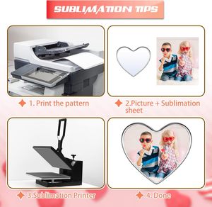 Spille a Forma di Cuore per Sublimazione, Regalo per la Festa della Mamma con Inserti in Alluminio - Product Image 6