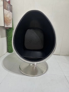 Sedia a Sfera in Pelle Dorata Stile Industriale Retrò, Resistente, per Arredamento Casa, Soggiorno e Ufficio - Product Image 3