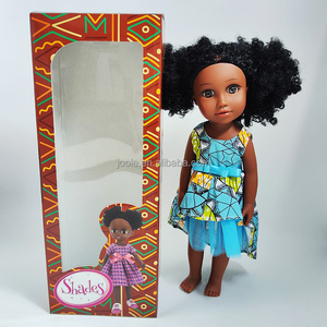 Poupée africaine noire impression couleur fenêtre emballage boîte cadeau ondulé durable pour le transport et l'affichage - Product Image 6