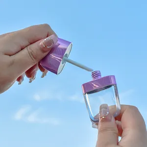 Nieuw Aangekomen Wit Afgeplatte Lipgloss Lipgloss Tint Glazuur Oliebuizen Container 3Ml Mini Lege Groothandel Cosmetische Verpakking
