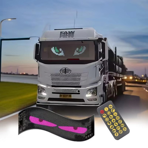 หน้าจอ LED แบบยืดหยุ่นสำหรับติดตั้งด้านหน้ารถยนต์ แผงควบคุม 12V ควบคุมผ่านแอพ Android พร้อมรีโมท สำหรับรถบรรทุก ใช้เป็นไฟโฆษณาและอุปกรณ์เสริม - Product Image 1