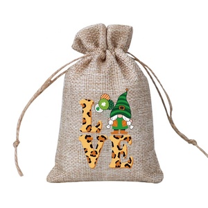 Nueva bolsa de regalo de Festival de la cerveza de moda para fiesta de <span class=keywords><strong>Carnaval</strong></span> Paquete de algodón de azúcar con bolsa con cordón de yute reciclable - Product Image 5