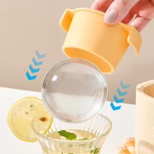 Custom Logo Easy Release Silicone Large <b>Ice</b> Ball Mold Whiskey <b>Ice</b> Sphere Tray Round <b>Ice</b> <b>Maker</b> for Cocktail Home Bar Coffee - Product Image 2