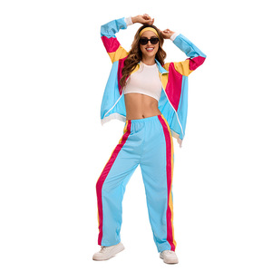Traje Deportivo de Discoteca para Mujer, Ropa de Actuación en Escenario, Chándal Colorido, Ropa de Fiesta para Adultos, Disfraz de Hip Hop, Estilo 129 Kits Disco - Product Image 4