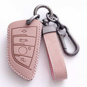 Porte-clés de voiture intelligent porte-clés porte-clés de mode coque/couverture de clé de voiture en gros conception personnalisée en cuir pour BMW cuir de cire d'huile - Product Image 3