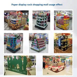 Miễn Phí Thiết Kế Tùy Biến Tầng Hiển Thị Kệ Siêu Thị Sàn Đứng Xe Gắn Công Cụ Giấy Kệ Hiển Thị Kệ - Product Image 5