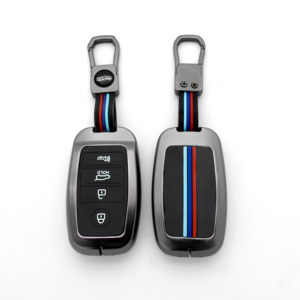 Coque de remplacement pour clé de voiture en alliage de zinc et gel de silice <span class=keywords><strong>206</strong></span> pour Kia Optima Sbortage 2021 avec porte-clés - Product Image 1