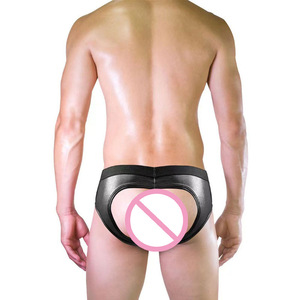 Slips string en similicuir pour homme, noir, taille unique, spandex, sensation toucher réel, occasion spéciale - Product Image 3