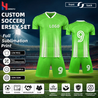 Ensemble de maillots de football sur mesure grande taille à manches courtes, séchage rapide, respirant et léger pour clubs professionnels