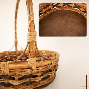 Wholesale <strong>Empty</strong> <strong>Cheap</strong> Hand Woven <strong>Hamper</strong> Gift Wicker Gift <strong>Hamper</strong> <strong>Basket</strong> for Gifts Storage - Product Image 2