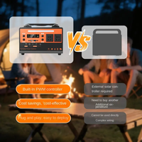 Chargeur solaire portable 300W 400W MPPT, onduleur à onde sinusoïdale pure, charge sans fil extérieure, batterie lithium-ion pour camping-car