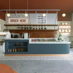 Vitrine en bois et verre sur mesure pour gâteaux et pâtisseries |   Vitrines de boulangerie pour le mobilier de magasin de desserts - Product Image 1