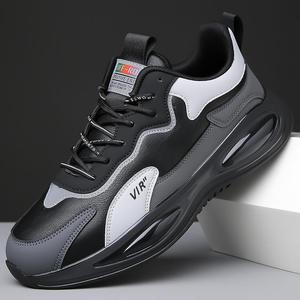 Chaussures de course pour hommes VIR Road en cuir véritable, doublure en mesh, semelle intermédiaire en EVA, semelle extérieure en caoutchouc, légères, respirantes, chaussures de sport - Product Image 2