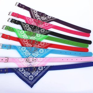 Warna-warni eksotis cetak Totem anjing Bandana kerah ramah lingkungan PU poliester lampu logam syal dekorasi Modern tersedia - Product Image 1