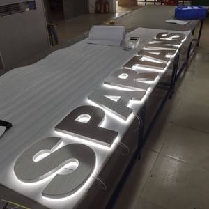 لافتات مضيئة، من الفولاذ المقاوم للصدأ 304، مضاءة بتقنية LED، قابلة للتخصيص، مقاومة للماء - Product Image 4