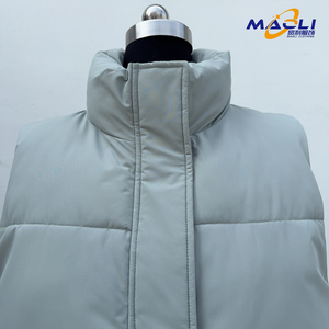 Chaleco Acolchado para Mujer, Sin Mangas, con Cierre, Cuello Alto, Chaqueta de Invierno Informal con Bolsillos, Chaquetas para el Trabajo - Product Image 2