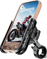 Support de téléphone pour vélo à dégagement rapide Kewig, support de téléphone pour moto avec base de montage en alliage d'aluminium, support de téléphone pour vélo et scooter