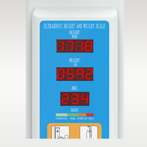 เครื่องชั่งน้ำหนักและวัดส่วนสูงแบบอัลตราโซนิก HW-600 ใช้เหรียญ พร้อมไฟ LED  วัสดุเหล็ก รองรับ OEM/ODM - Product Image 3