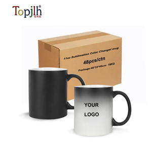 Topjlh Tasse magique en céramique de 11 oz, blancs vierges pour sublimation, vente en gros, entreprises de cadeaux, événements promotionnels, logo personnalisé, vaisselle - Product Image 4