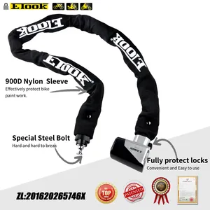 ETOOK Integrated Heavy Duty Square Link Bike Chain Bicycle Lock Bike Lock