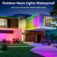Bande lumineuse LED néon 24V étanche 15M 20M 30M RGBIC avec synchronisation musicale et contrôle par application