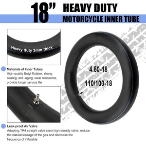 Cámara de aire para motocicleta de alta resistencia de 2mm, 3mm, 4mm de grosor, 110/70-17, 130/70-17, 4.00/4.50-17, 600/650-17, de caucho butílico antipinchazos - Product Image 3