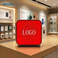 Boîte à lumière de table LED lumineuse personnalisée avec base de haute qualité pour la marque et la publicité des restaurants