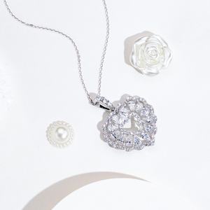 สร้อยคอหรูหรา Messi Jewelry รุ่น MSN-919 ทองคำขาว 18k ประดับเพชรทรงแฟนซีเพาะเลี้ยงในห้องปฏิบัติการ - Product Image 2