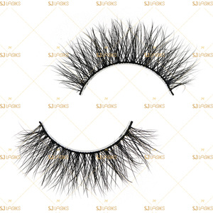 Cils de vison 3D, paire de cils duveteuses, Volume 3D, avec logo personnalisé, design argent, paquet de cils - Product Image 4