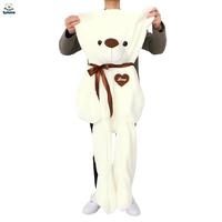 Grosir Kulit Boneka Beruang Teddy Warna-warni Ukuran Besar Berkualitas Tinggi Dengan Syal Merah Dan Tulisan Love, Boneka Teddy Kosong, Kulit Mainan Plush Custom, OEM ODM