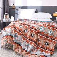 Couverture de lit en gaze de coton 100% de qualité supérieure avec franges, design personnalisé, vente en gros pour la maison, l'hôtel et les voyages