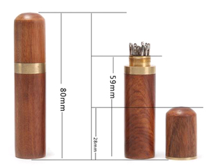 กล่องไม้เก็บเข็มแบบพกพาสำหรับอุปกรณ์เย็บผ้าที่เก็บหมุดที่เก็บที่เก็บไม้จิ้มฟัน - Product Image 5