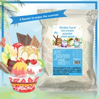 Poudre de crème glacée dure, matière première commerciale pour les stands de crème glacée, fabrication artisanale à domicile, emballage 1kg, Jiangsu, stockage à température ambiante
