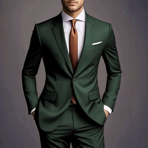 Costume <span class=keywords><strong>Homme</strong></span> Décontracté de <span class=keywords><strong>Mariage</strong></span> en Gros, Haute Qualité, Sur Mesure, 2 Pièces, Coupe Slim, Formel, <span class=keywords><strong>pour</strong></span> Affaires - Product Image 2