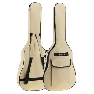 Bolsa de tecido oxford para guitarra acústica, baixo com capa macia ajustável