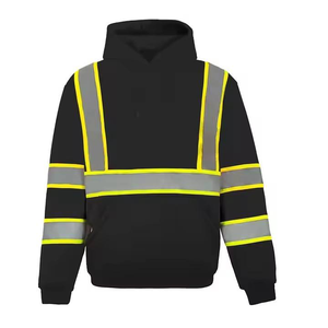 Sudadera con capucha de seguridad de algodón con forro polar ANSI Clase 2 Hi Vis Logotipo personalizado Promoción Bolsillo de gran capacidad Práctico reflectante - Product Image 1