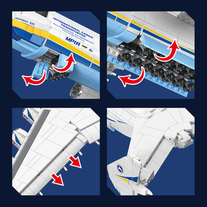 1728 pièces soviétique Antonov An-225 <span class=keywords><strong>Mriya</strong></span> avion de transport aérien stratégique grand Transport militaire adultes enfant cadeau bloc de construction - Product Image 3