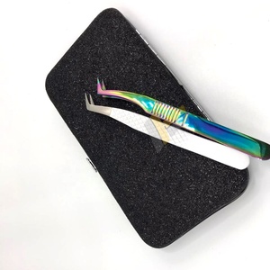 Fundas magnéticas negras con purpurina, calidad superior, venta al por mayor, de etiqueta privada, para pinzas de extensión de pestañas - Product Image 4
