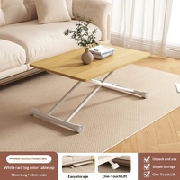Klappbarer Couchtisch Beweglicher Lift-and-Fold Höhenverstellbarer Metallrahmen Modernes Design für Kleine Wohnungen Heimgebrauch