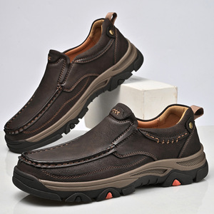 Mocassins en cuir PU rétro britanniques pour hommes, chaussures décontractées à semelle souple en caoutchouc - Product Image 2