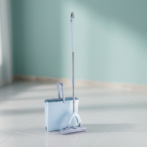 Turquoise Microfiber PVA <b>Mop</b> 8L Portable PP Plastic <b>Bucket</b> European Style Color-Boxed Design Indoor/Outdoor Use Multipurpose - Product Image 2