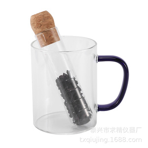 Seeking Excellence - Colador de Té de Vidrio Transparente 55221 con Tapón de Corcho para Preparar Té e Infusiones - Product Image 3