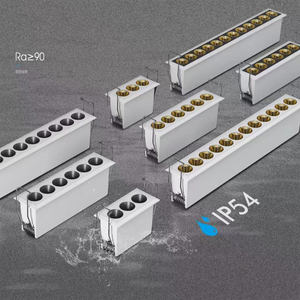 Lumière linéaire <span class=keywords><strong>LED</strong></span> IP54 8W 15W 24W <span class=keywords><strong>Spot</strong></span> linéaire <span class=keywords><strong>LED</strong></span> encastré blanc/noir/argent/<span class=keywords><strong>doré</strong></span>/déflecteur réflecteur chromé - Product Image 1