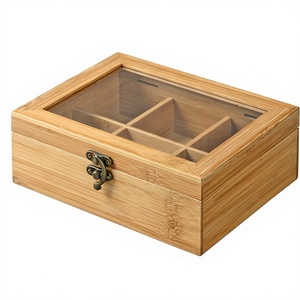 Wooden <b>Tea</b> Chest Storage <b>Box</b> for <b>Tea</b> Collection Display Modern Handmade Multifunction <b>Tea</b> <b>Box</b> Organizer with Magnetic Closure - Product Image 1